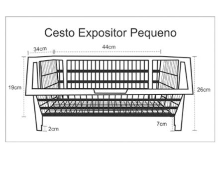 cesto expositor pequeno maxicaixa medidas